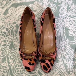 Pink Cheetah Print GENUINE PONY HAIR heels